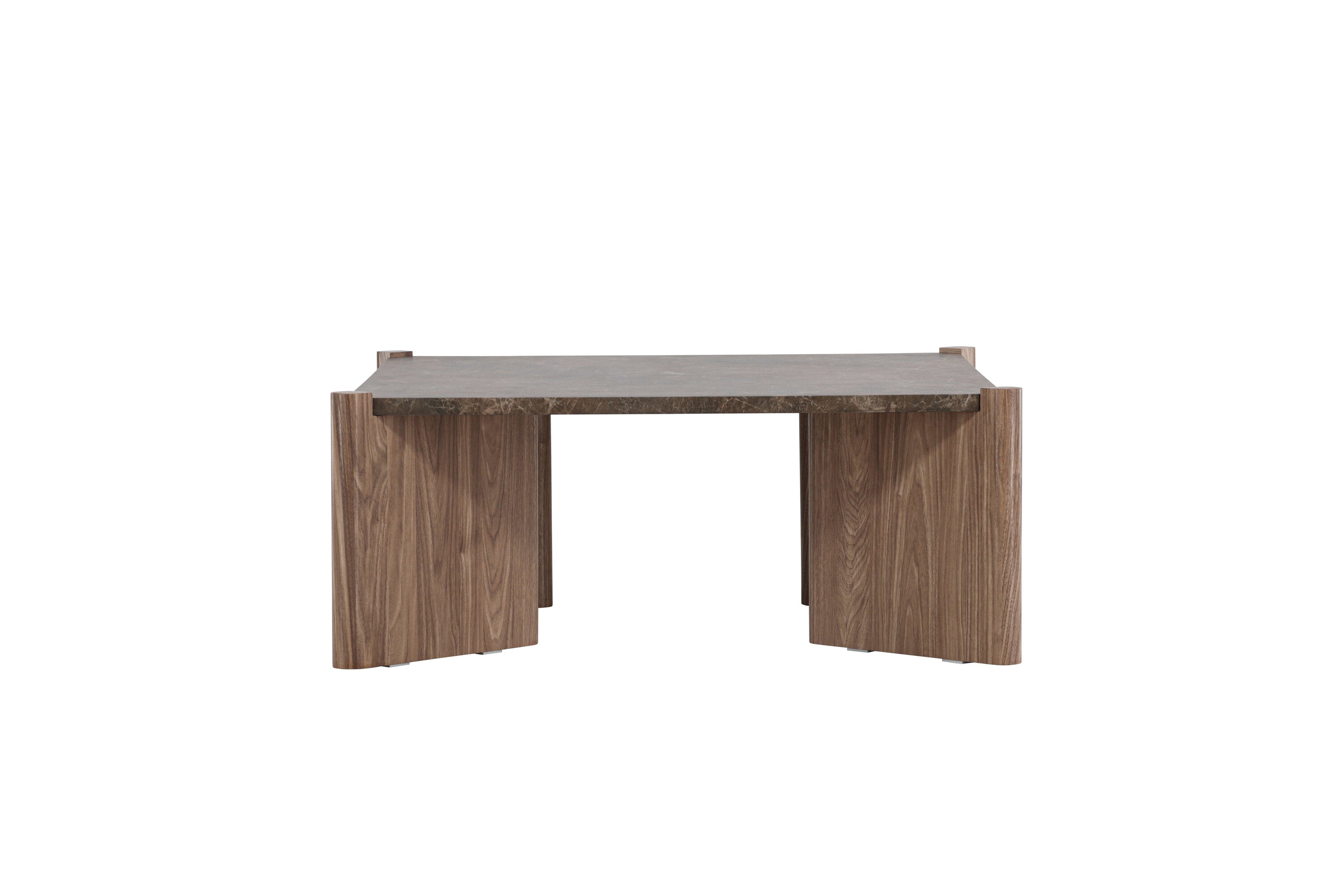 Rebellenclub Salontafel Makai - 100 x 100 cm - Bruin marmerlook