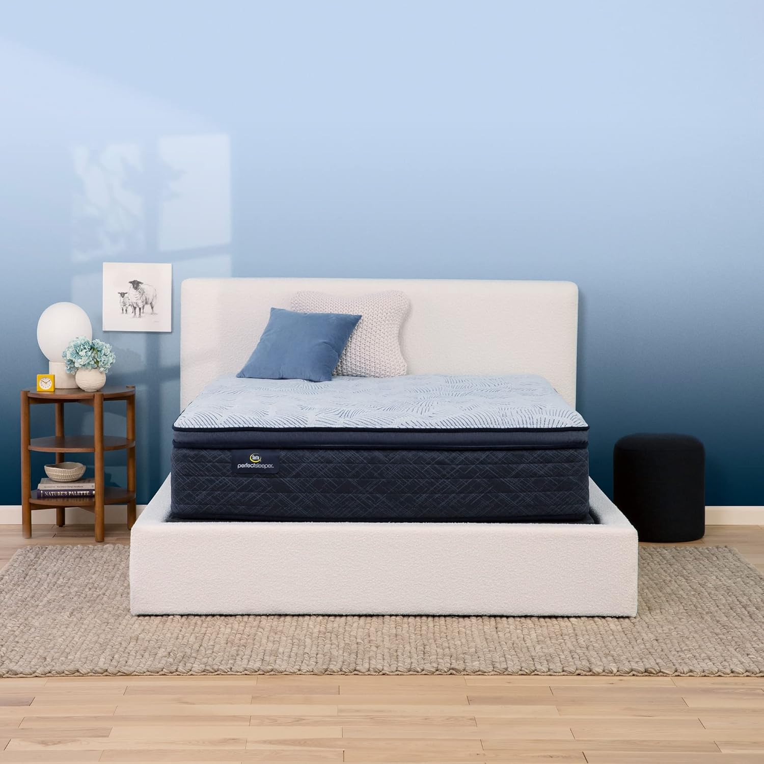 Serta Perfect Sleeper Mattress Enhanced 14.5 Queen Mattress - Plush Pillow Top, Cooling Gel Memory Foam, Pocket Innersprings for Motion Isolation, Edge Support, CertiPUR-US Certified - Nurture Night