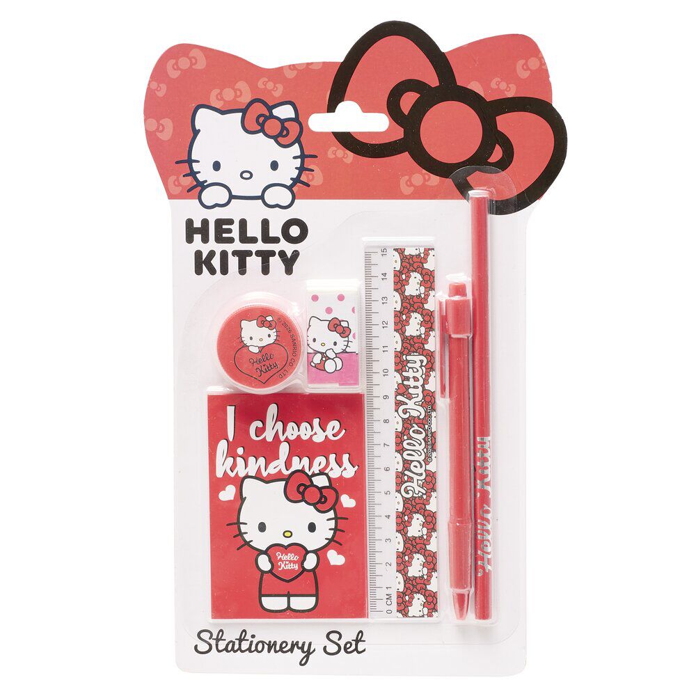 Accessoires papeterie 6 pièces Hello Kitty