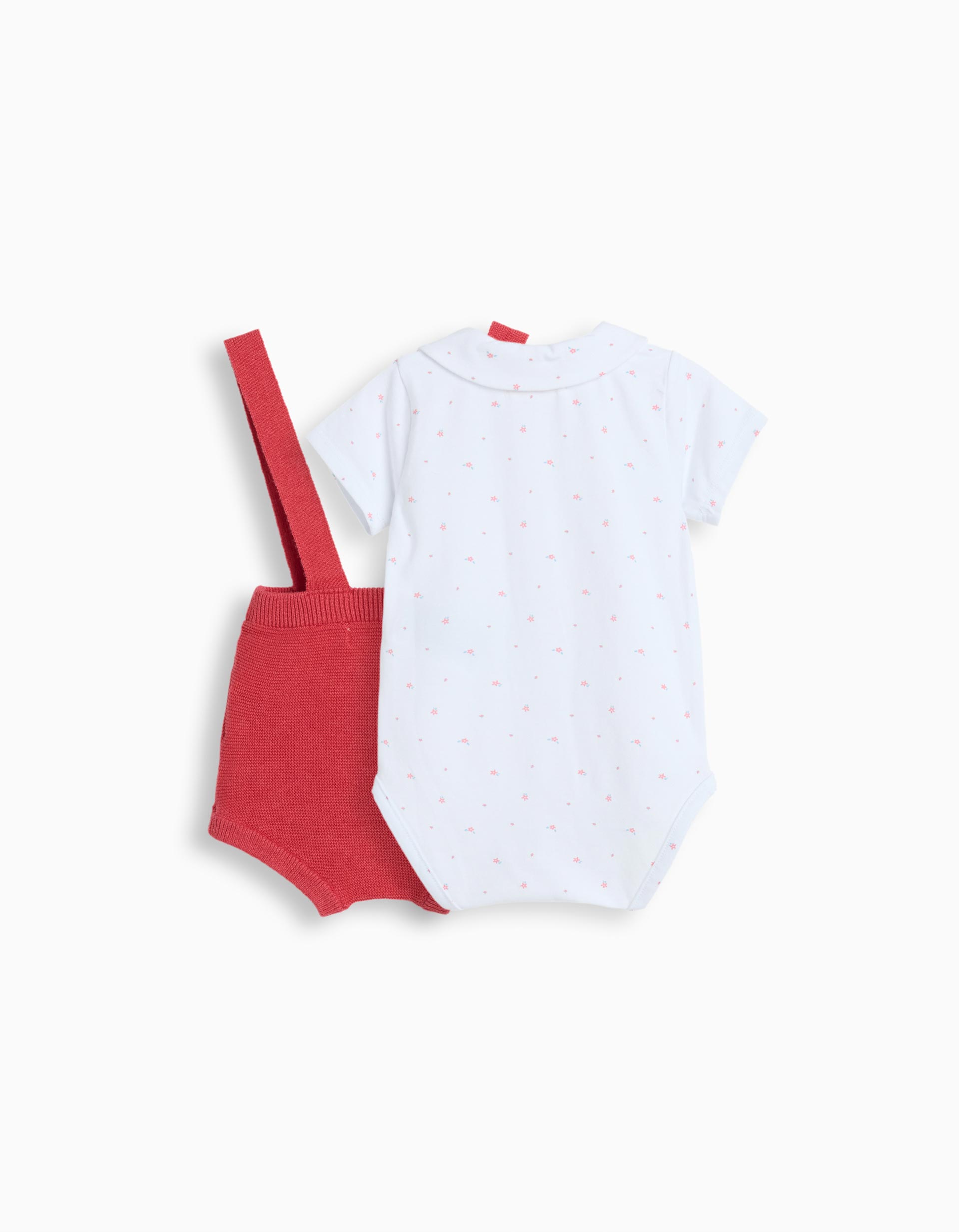 Conjunto Body e Macacão, Recém-Nascido, Vermelho