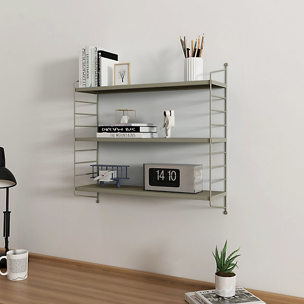 Lot de 4 étagères murales Strängnäs acier 50 x 60 x 15 cm camel mat en.casa