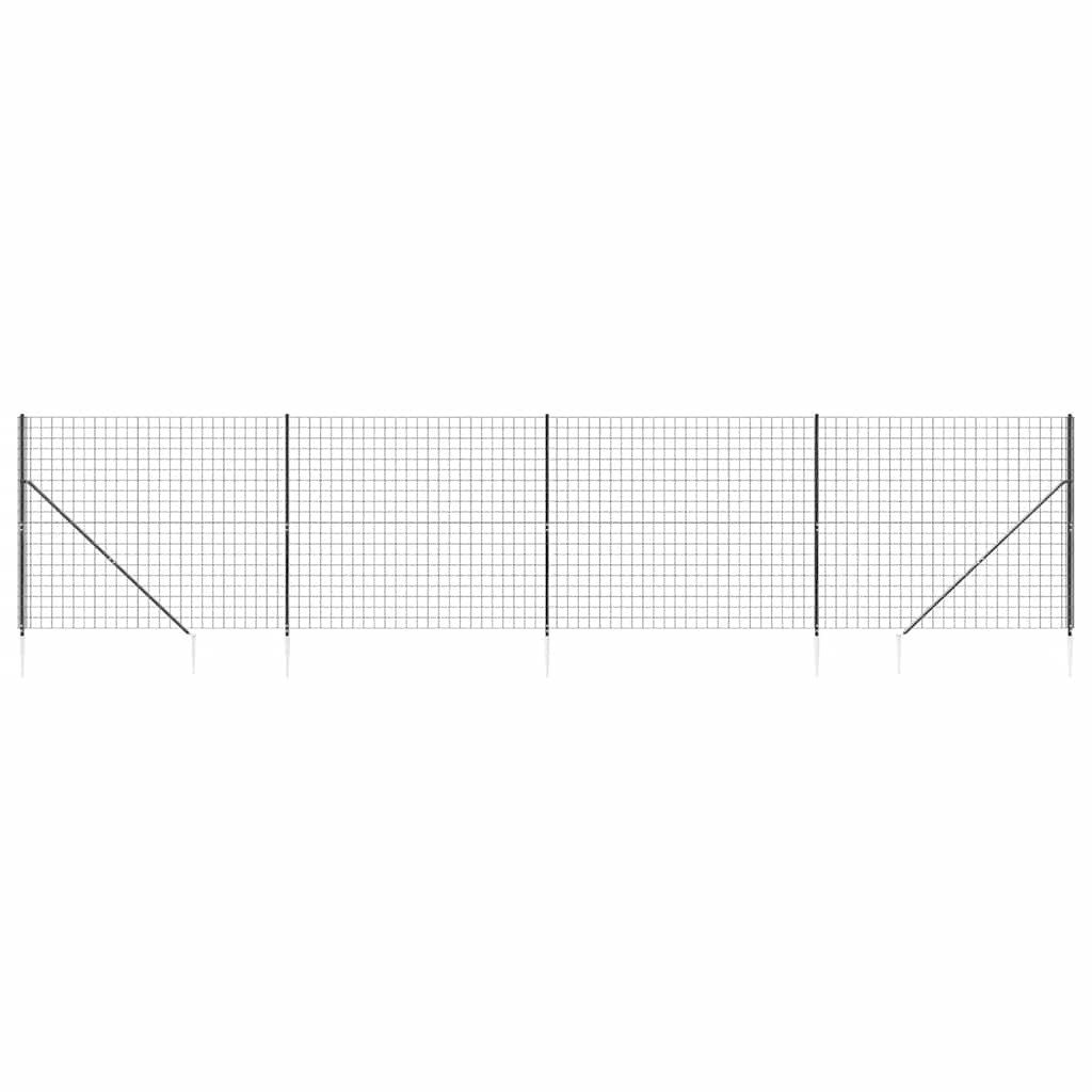 Siatka Ogrodzeniowa Ogrodzenie W Rolce Stal PVC 1,4x10 m Grafitowy