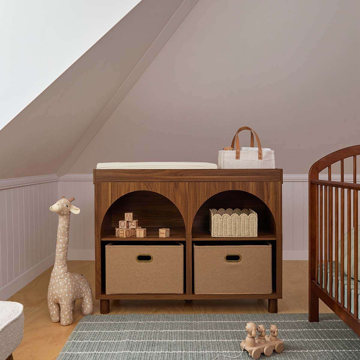 Archie Change Table with Removable Top - Hazelnut