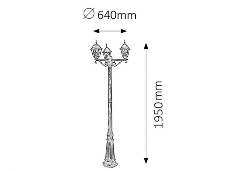 Lampa zewnętrzna słupek ogrodowy MONACO 8186 Rabalux
