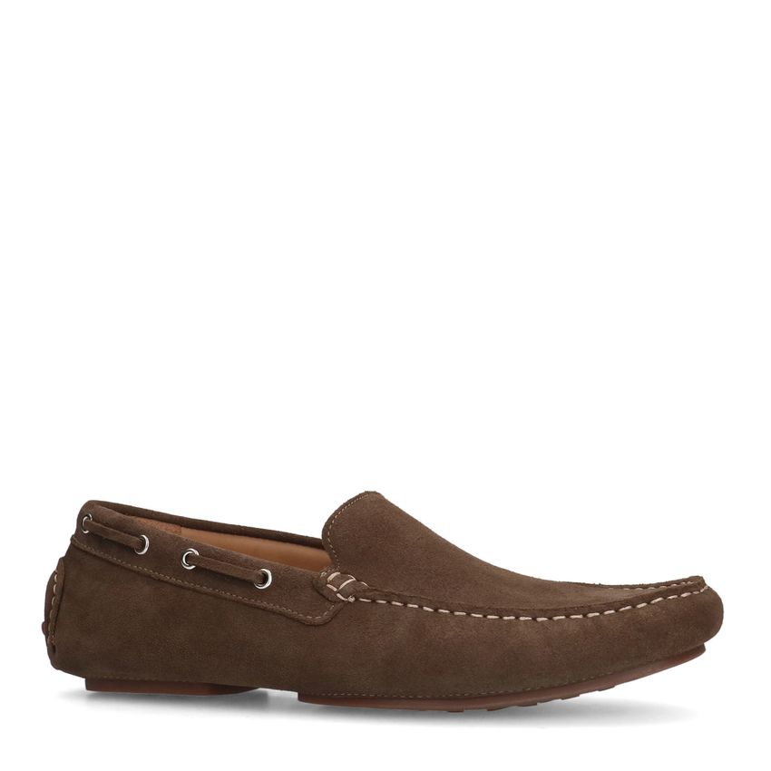 Manfield Taupe suède loafers