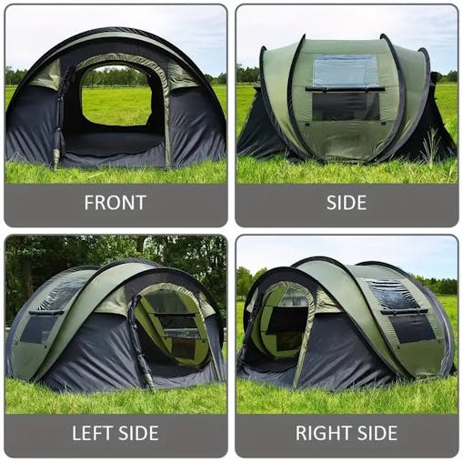 NNETM 3-4 Person Instant Setup Camping Tent - Quick & Easy Automatic Pop-Up Design