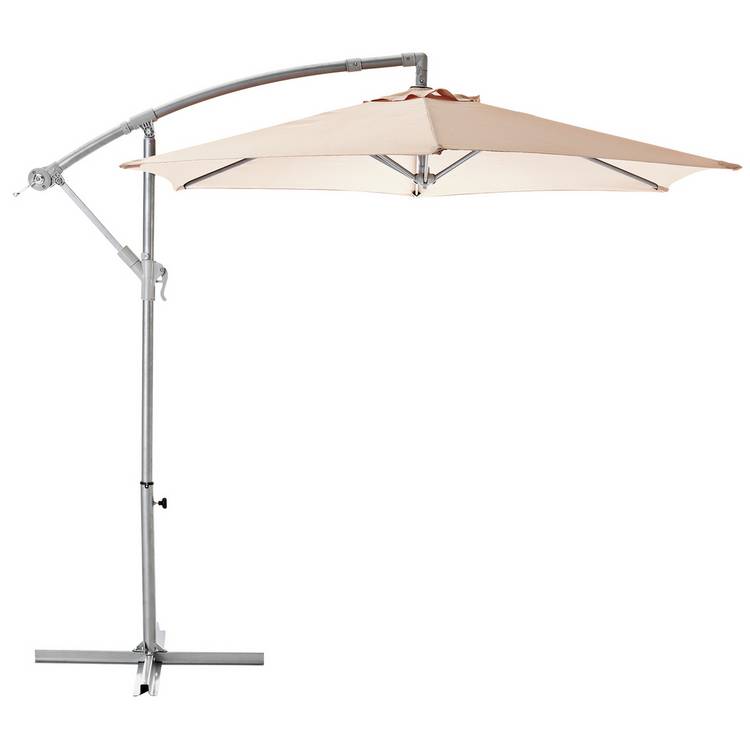 Habitat 2.5m Overhanging Garden Parasol - Cream