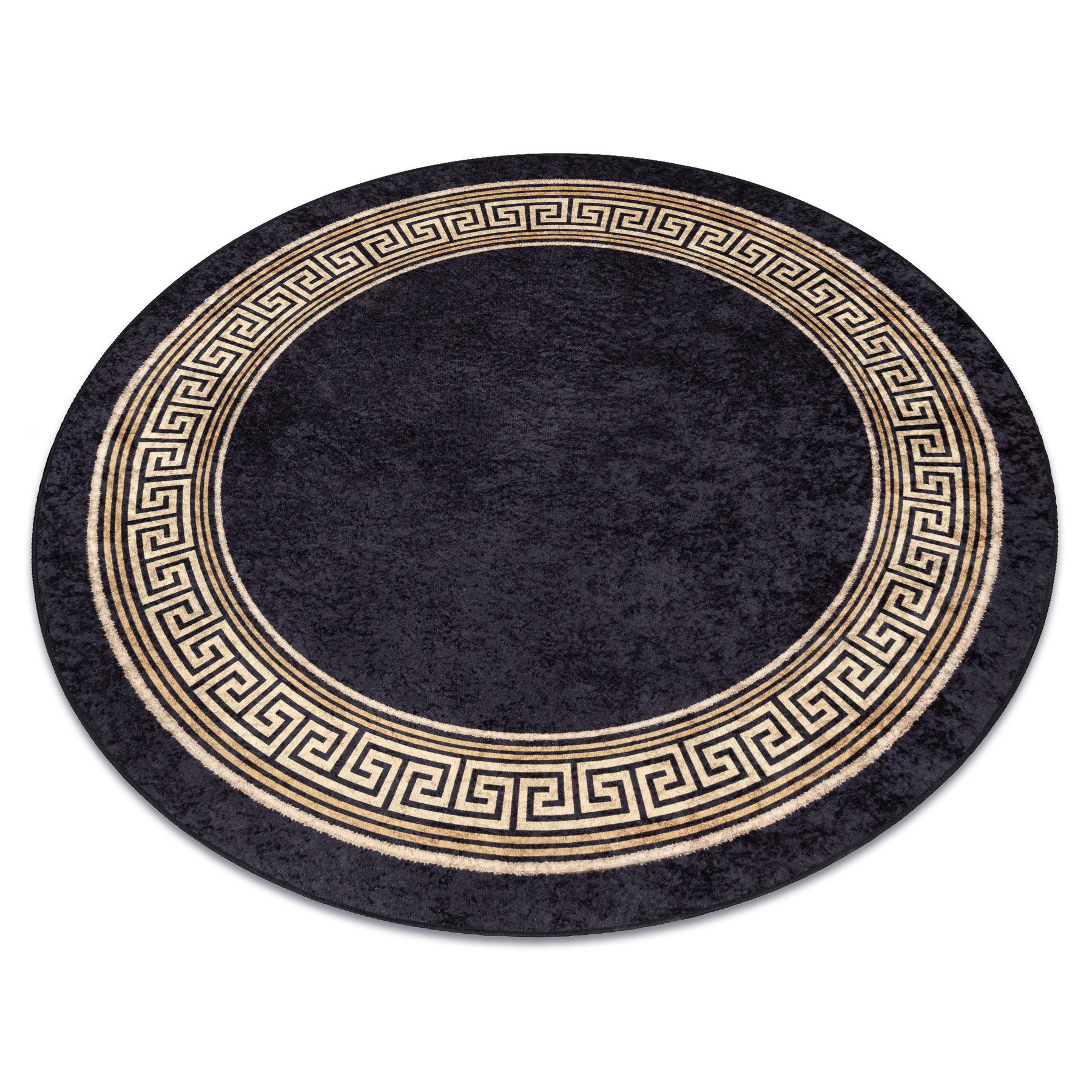 Dywan do prania MIRO 51360.802 Grecki antypoślizgowy - czarny koło 80 cm