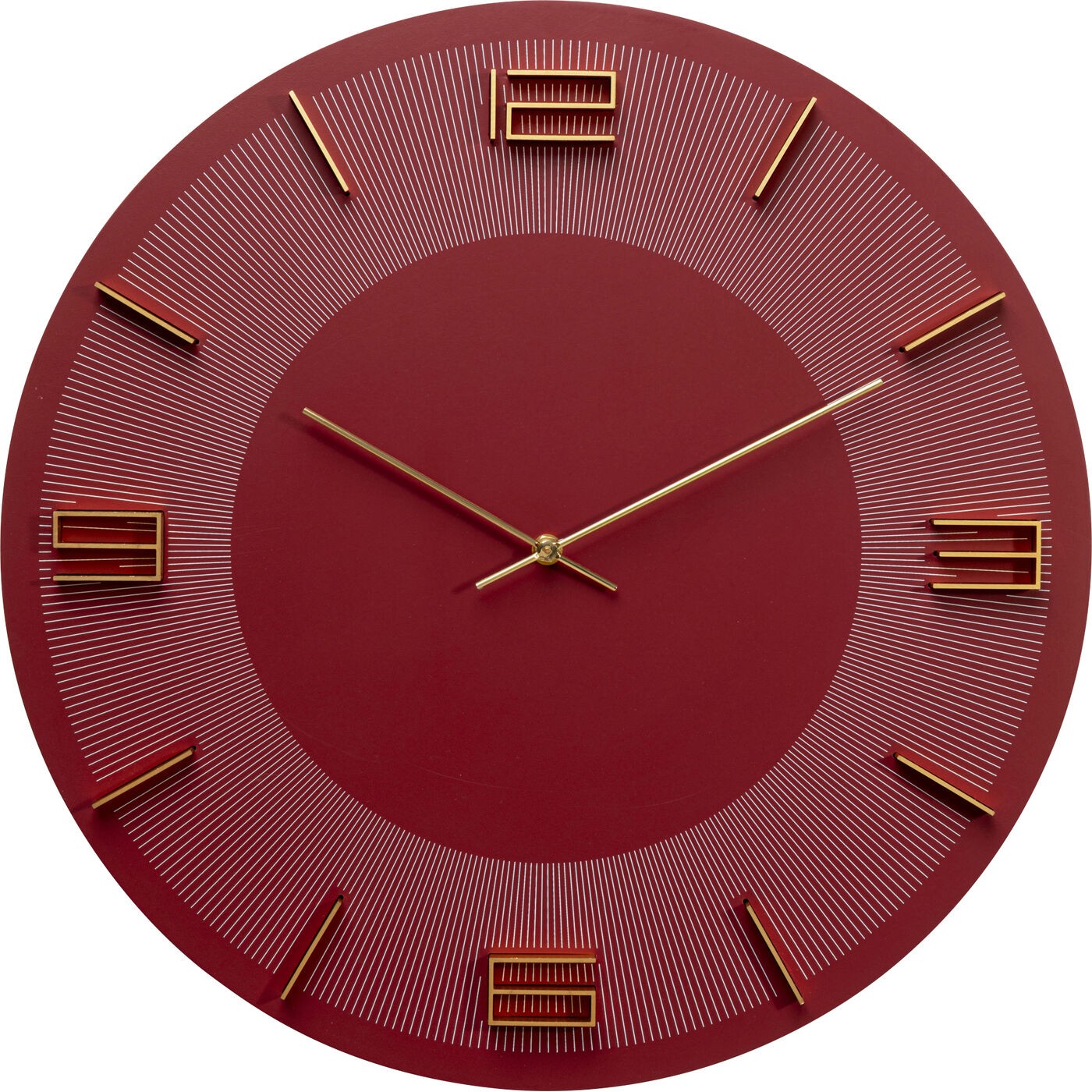 Wandclock Leonardo rood Kare Design