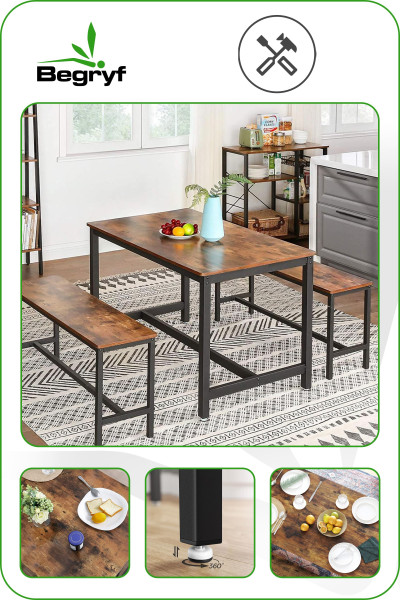 Stół ciemny brąz do salonu kawowy Loft BEGRYF 120x75x75