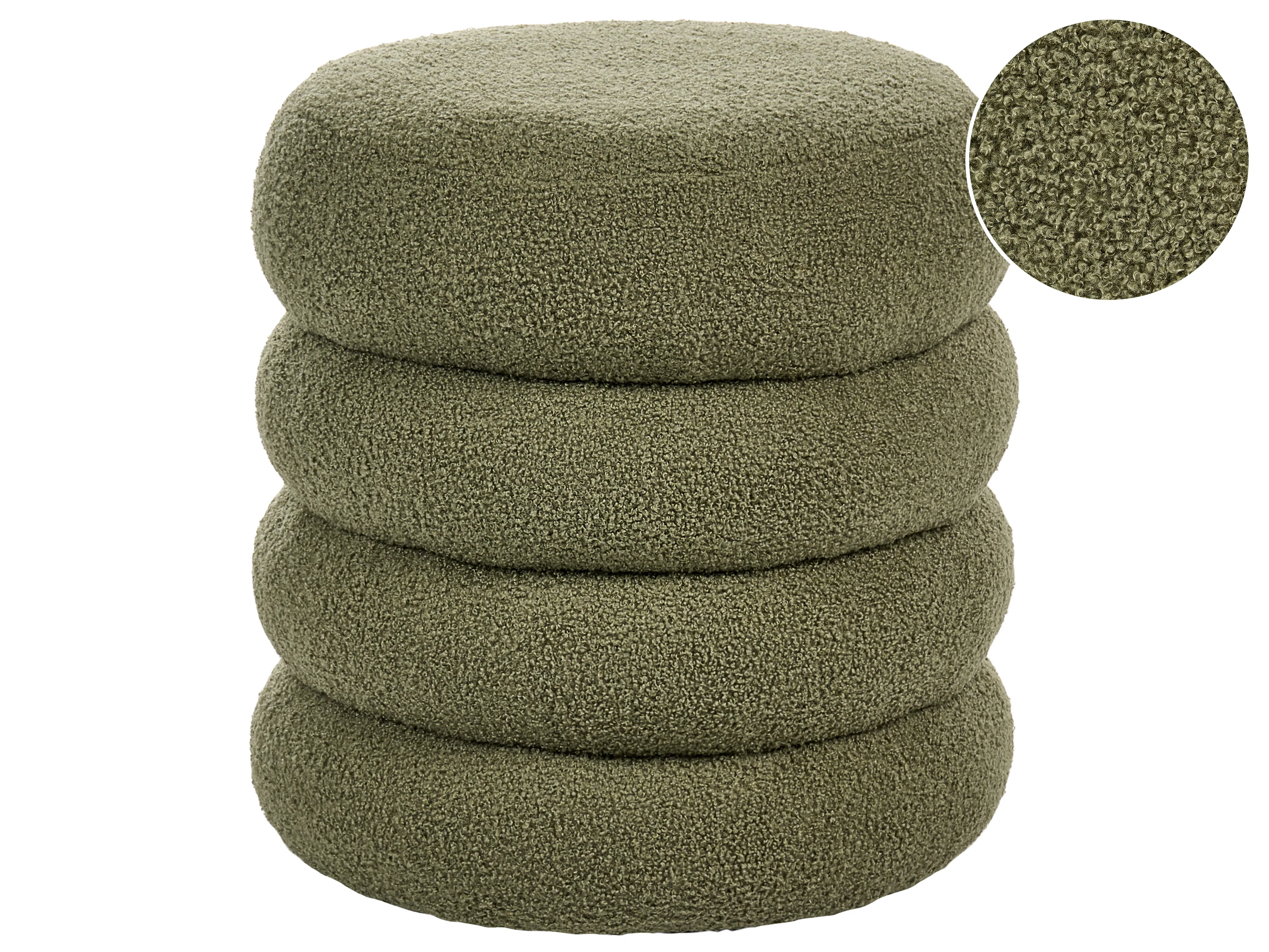 Pouffe SUMPTER Boucle Green