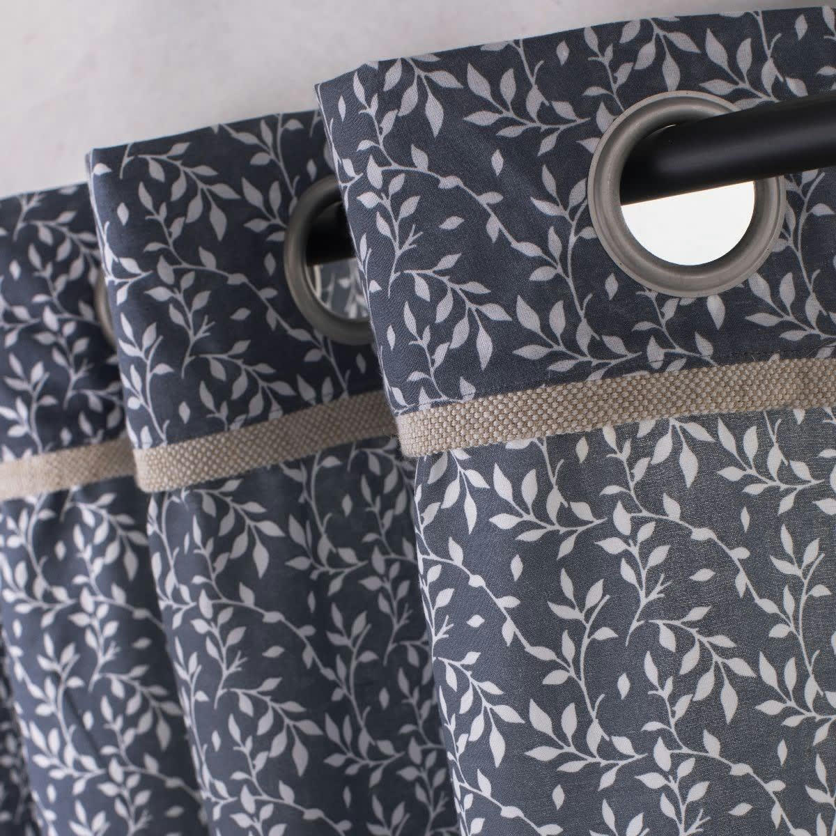 - Rideau en Polyester Bleu gris 140x240 cm