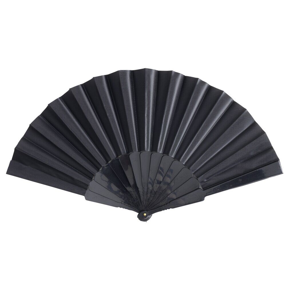 éventail couleur unie manche plastique L23cm (6 modèles)