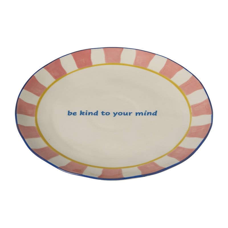 Dinerbord - roze - &Oslash;25.5x3.5 cm - Happy at Home by Sanny