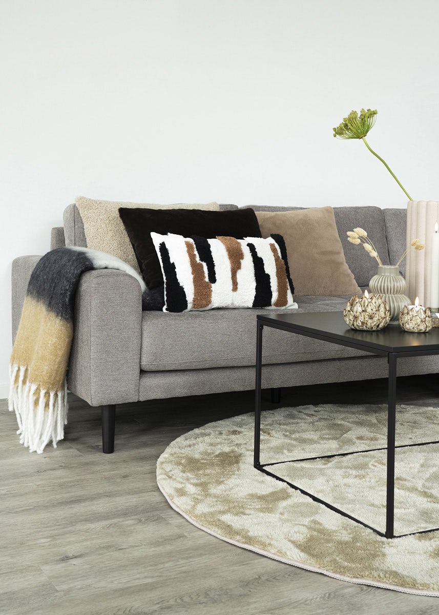 Artichok Sinta plaid wit zwart bruin - 170 x 130 cm