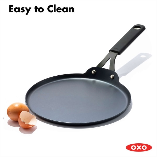 OXO Black Steel Crepe Pan 10" w/ Silicone Sleeve