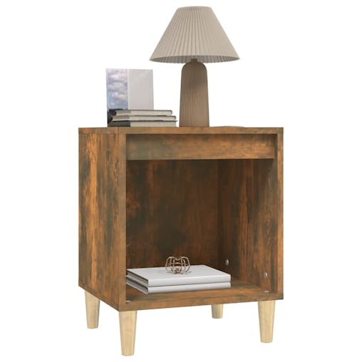 NNEVL Bedside Cabinets 2 pcs Smoked Oak 40x35x50 cm
