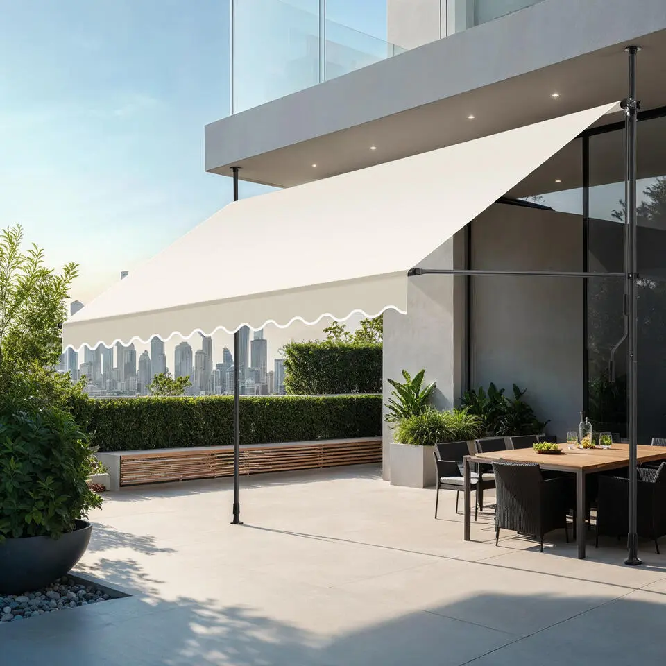 tectake Klemluifel met zwengel, in hoogte verstelbaar, Beige