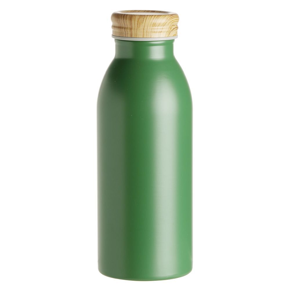 Bouteille isotherme acier avec bouchon en bois 400ml Ø6,7xH18cm