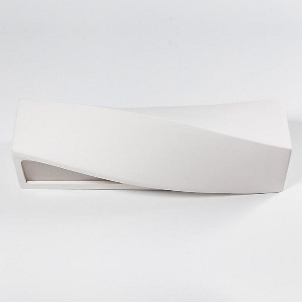 Applique Murale Céramique Blanc Rectangle pour Ampoule E27 - SILAMP