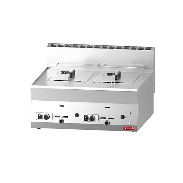 Friteuse à gaz 650 mm - 2 x 8 Litres - 12,6 kW - Gastro M