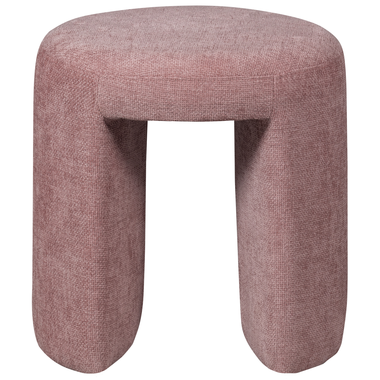 WOOOD kruk Charlie - Chenille - Blush - 47x45x45