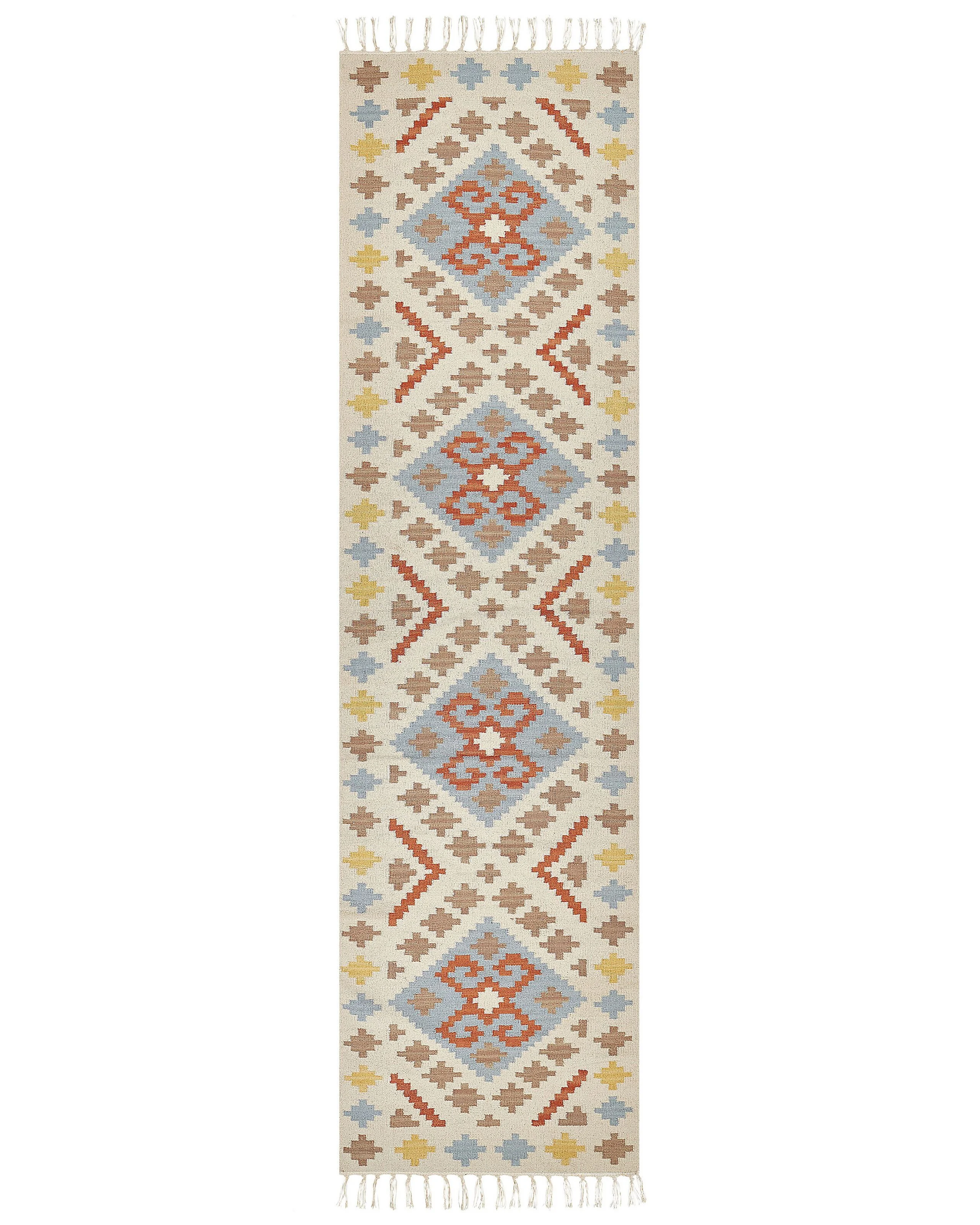 Dywan chodnik bawełniany 80x300 cm wielokolorowy
