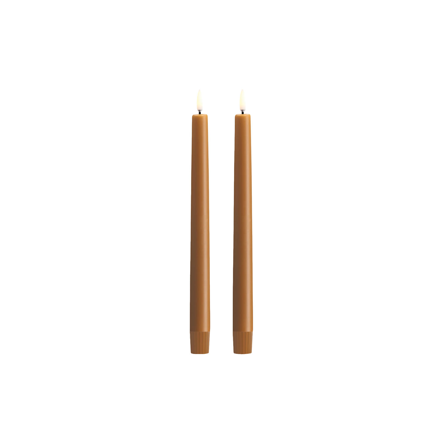 LED taper candle smooth 2-pack, wild honey