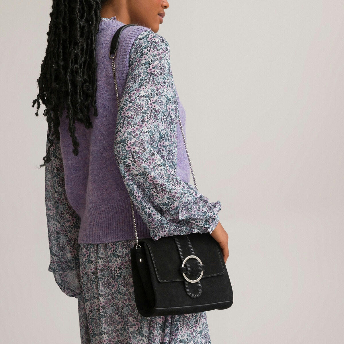 Sac à rabat, en cuir