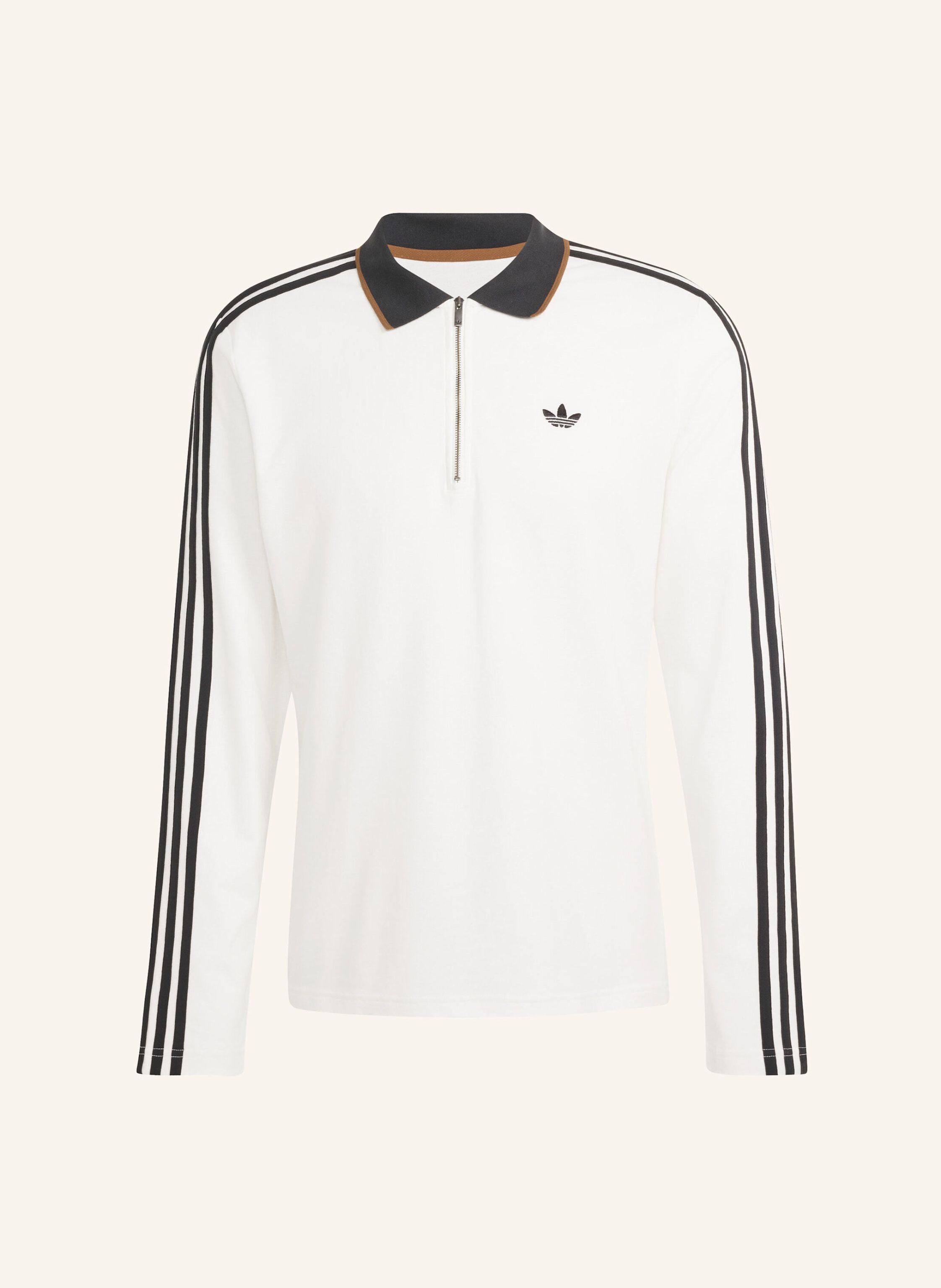 adidas Originals 3-STREIFEN POLOSHIRT, LANGÄRMELIG, GERIPPT