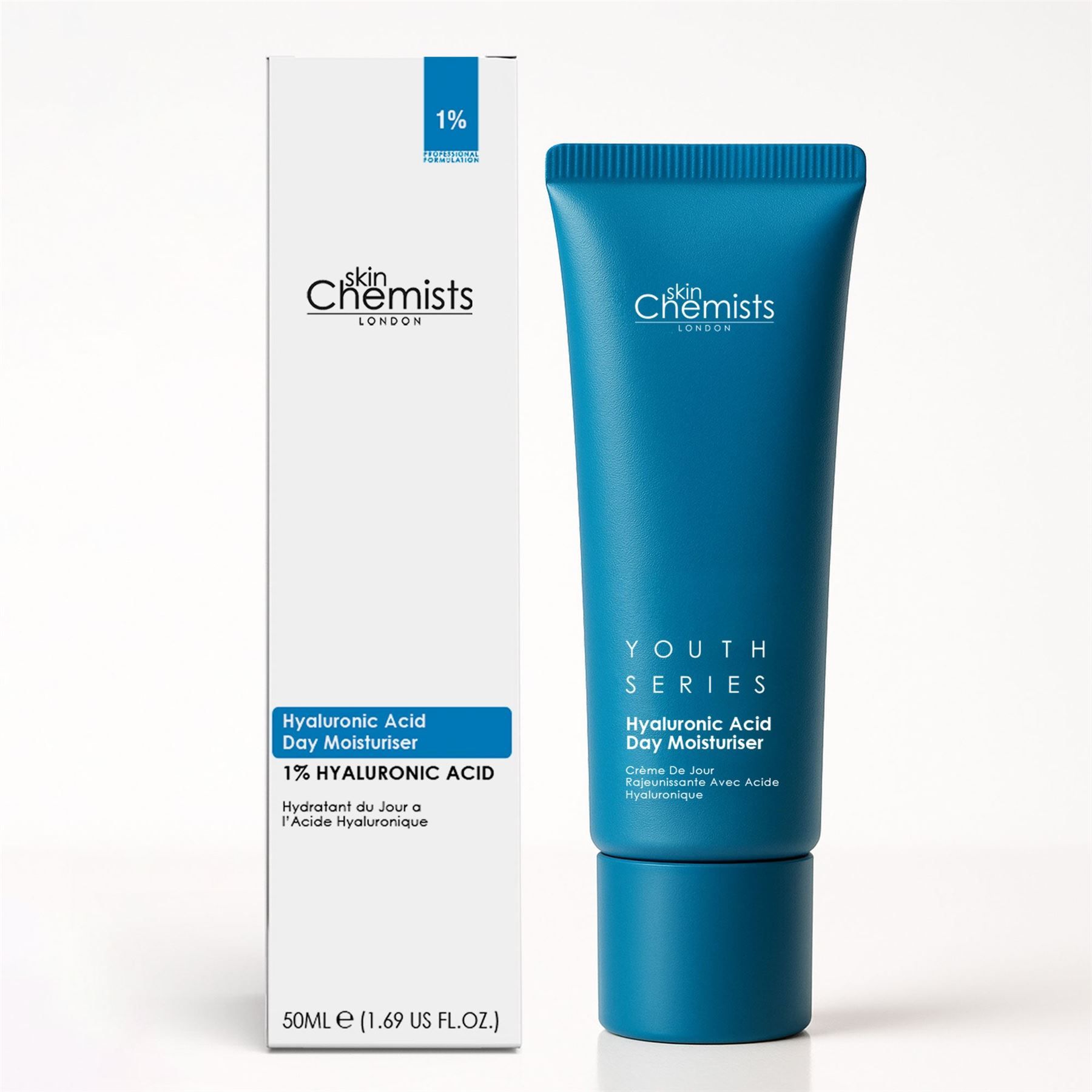 skinChemists Anti-Ageing Hyaluronic Acid Day Moisturiser 50ml for Hydration and Plumping