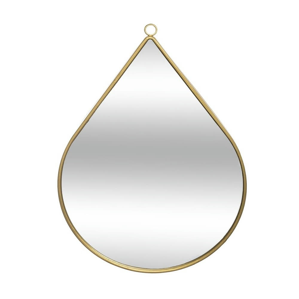 - Miroir métal goutte 28x39cm