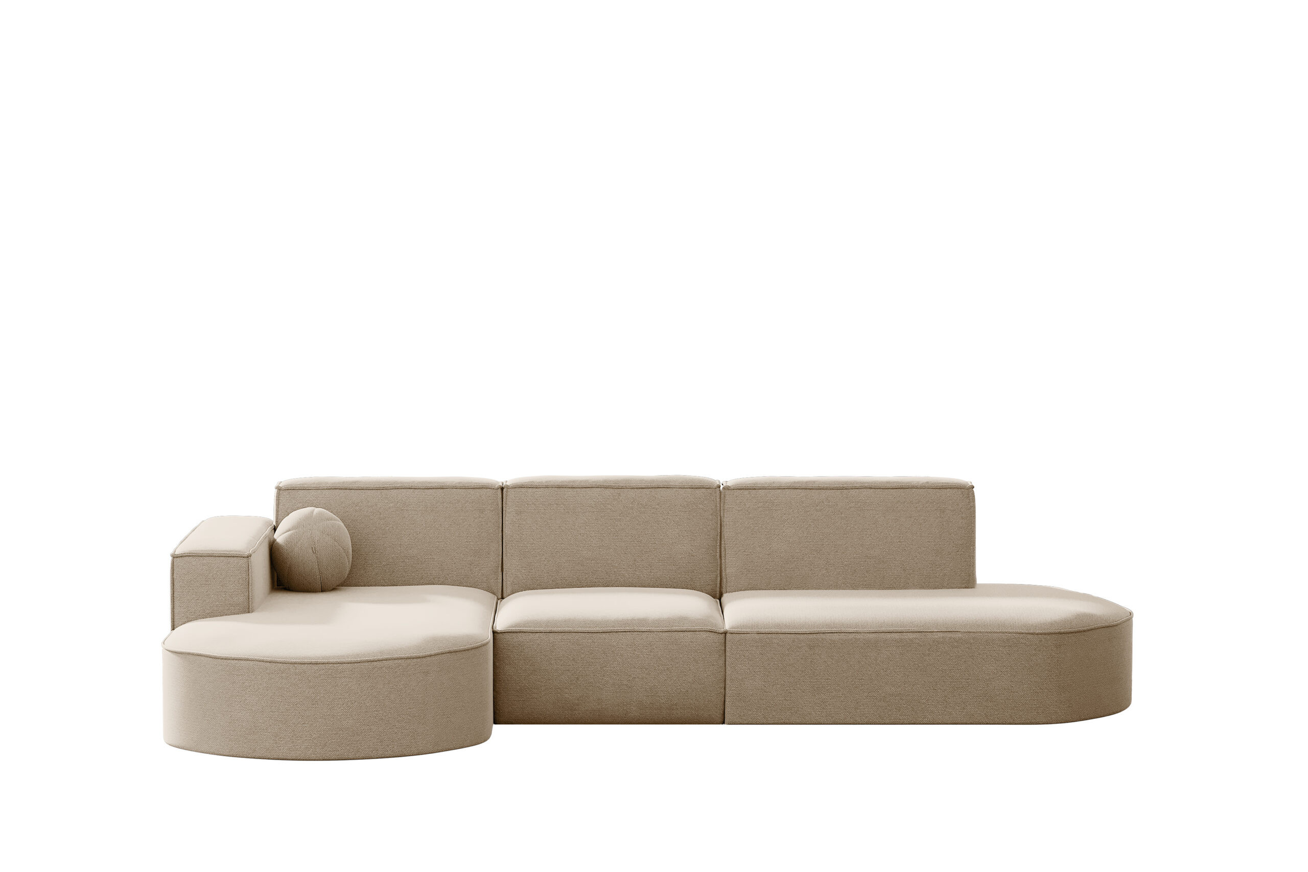 Sofa narożna ogrodowa, kanapa, Designer Modena L Patio Beżowy Lewy