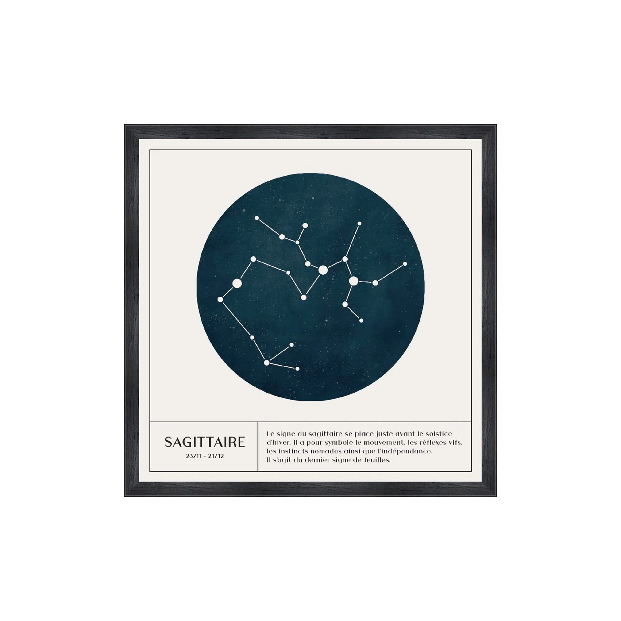 4MURS Tableau ASTRO SAGITTAIRE coloris blanc
