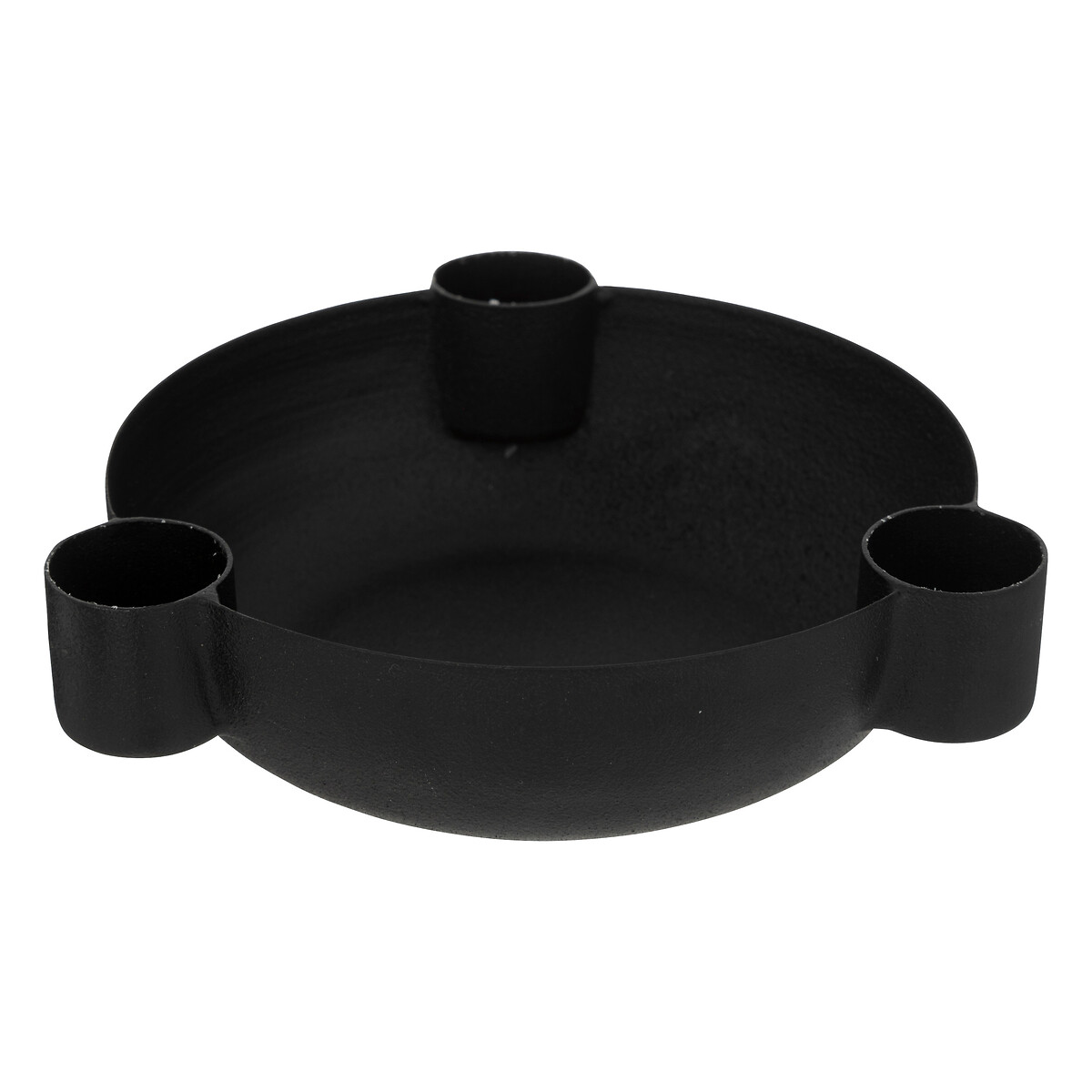 Castiçal JIL preto em metal para 3 velas