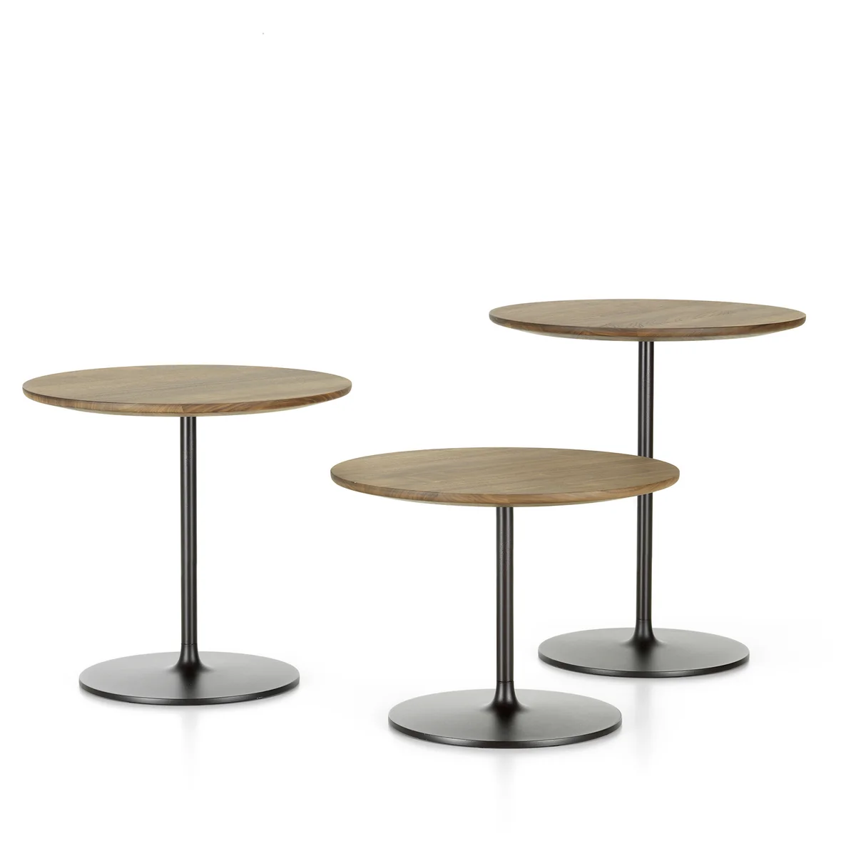 Vitra - Occasional Low Table 45, Aluminium / chocolat