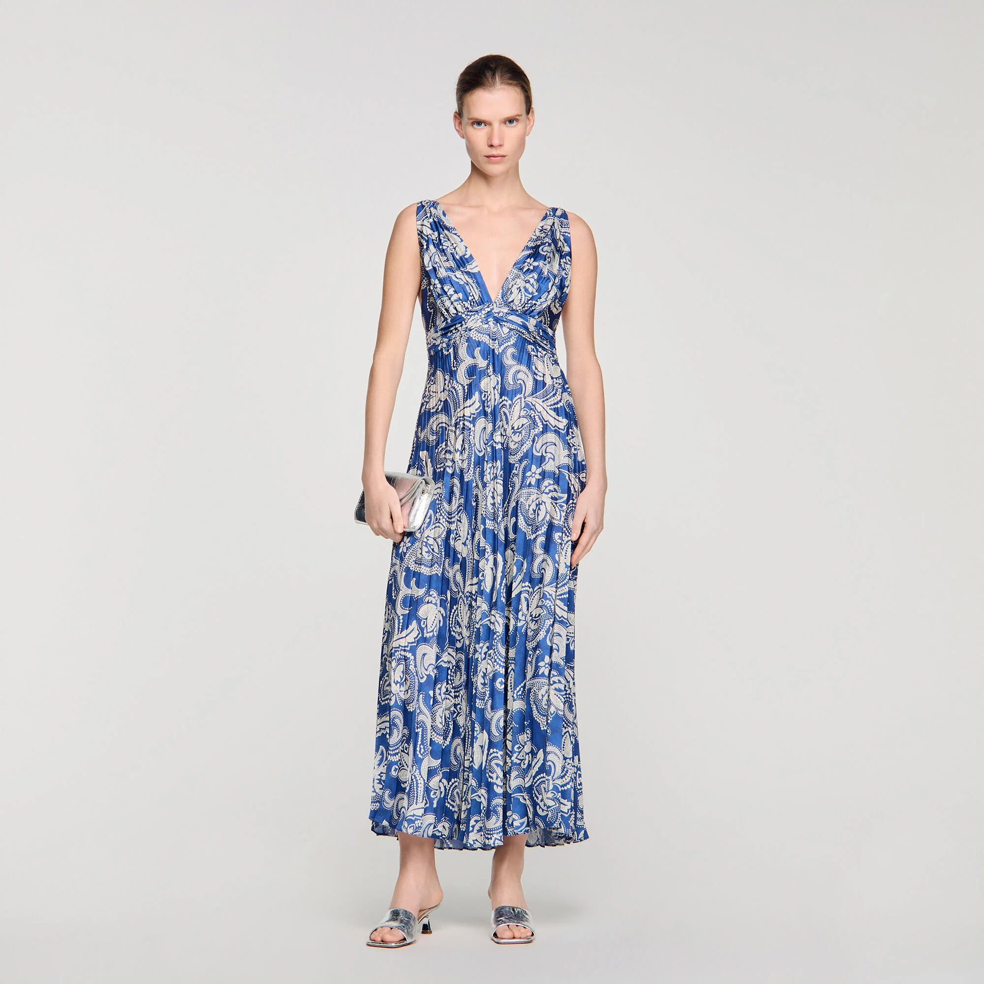 Robe longue à imprimé floral