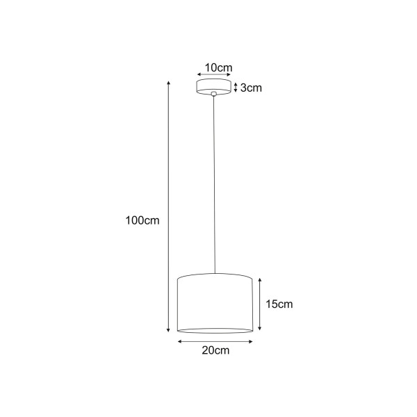 Lampa wisząca czarno-złota COSMO 1xE27x40W wym: 100x20x20 cm Kaja