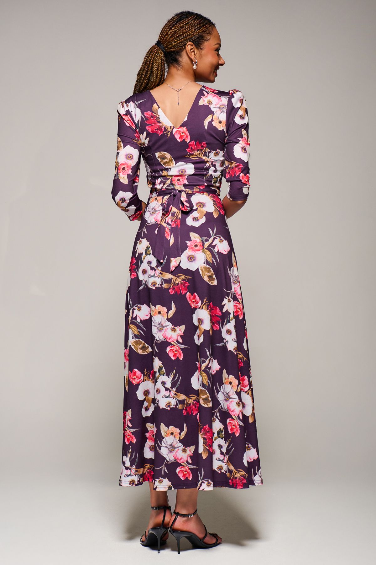 Jolie Moi Jersey Fit & Flare Maxi Dress