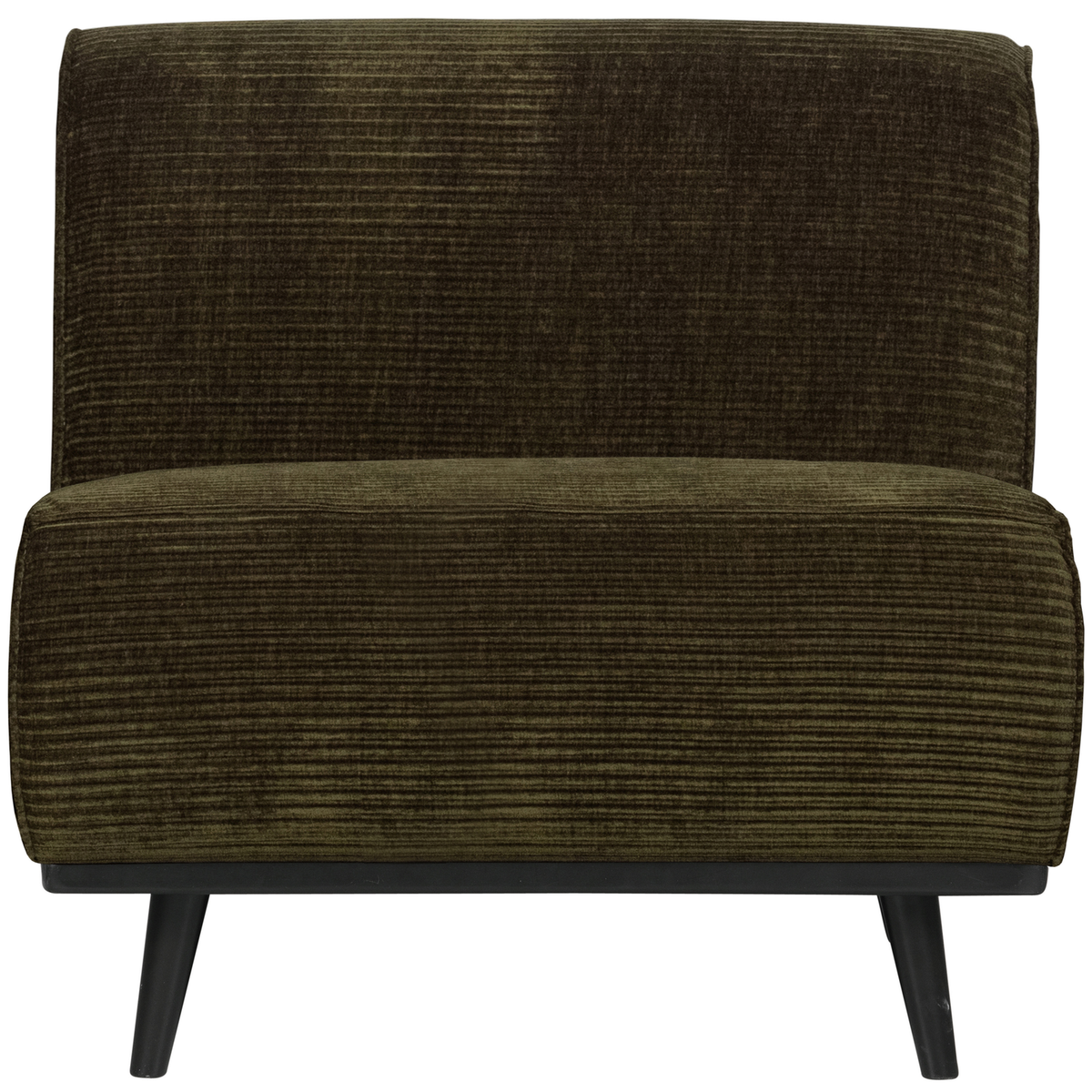 WOOOD 1-zits element Statement- Ribstof - Warm Groen - 77x79x93