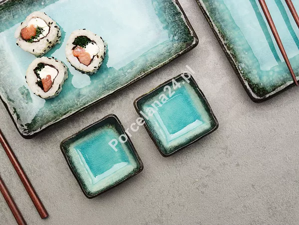 Zestaw do sushi dla 2 osób (4 el.) z pałeczkami Tokyo Design Studio - Yamasaku Sky Blue 33601