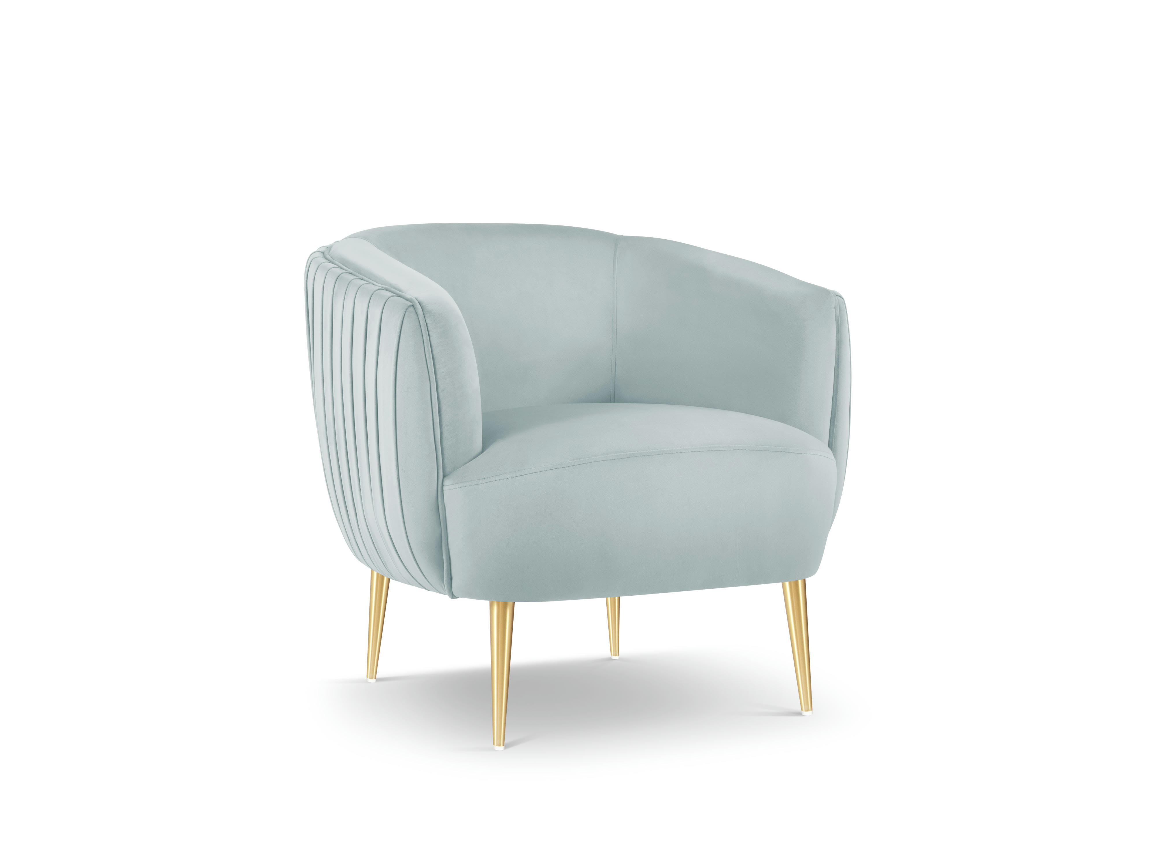 MOSS - Fauteuil en velours pistache