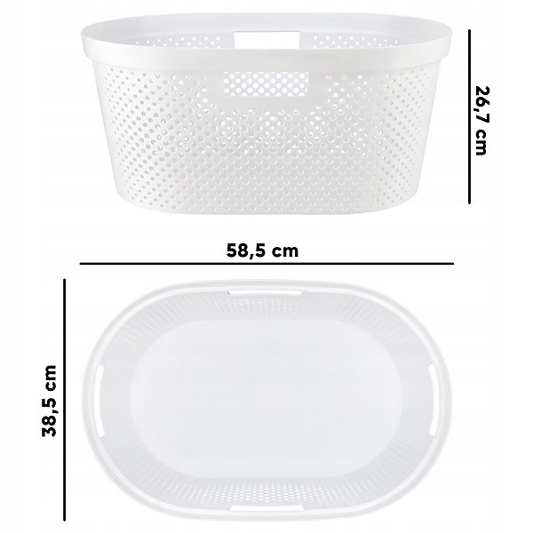 Curver Panier à Linge Pour Fer 40 L Blanc