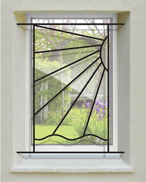Grille de Defense Solazur pour Fenetre H 75 cm x L 80 cm (côte tableau)