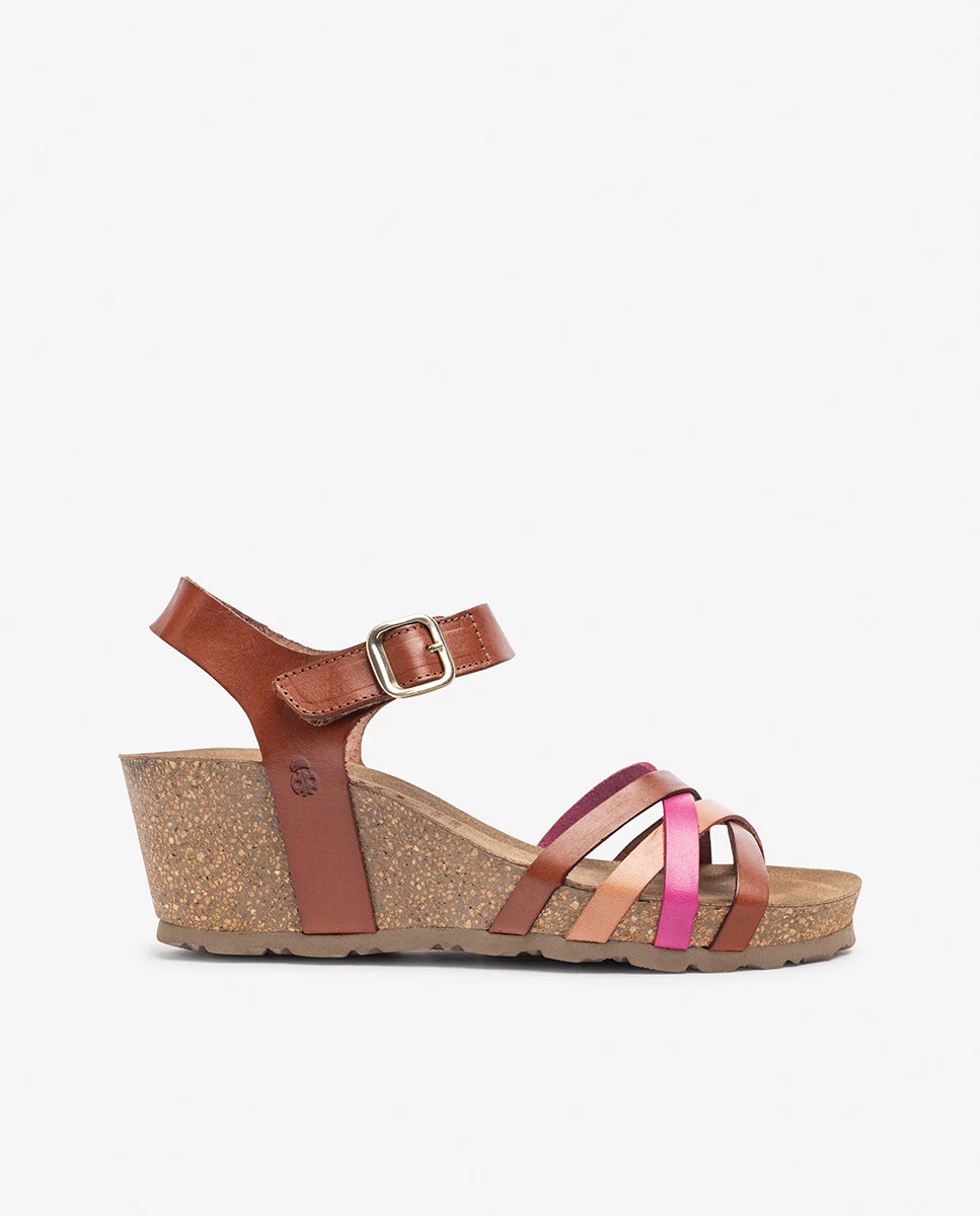 Sandalia de cuña CADIZ-256 rosa