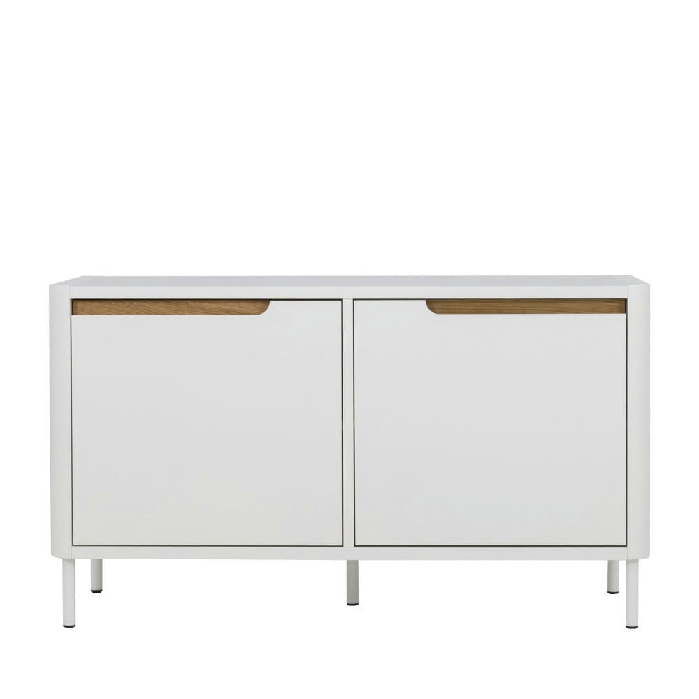 SWITCH - Petit meuble de rangement en bois 2 portes L94cm blanc
