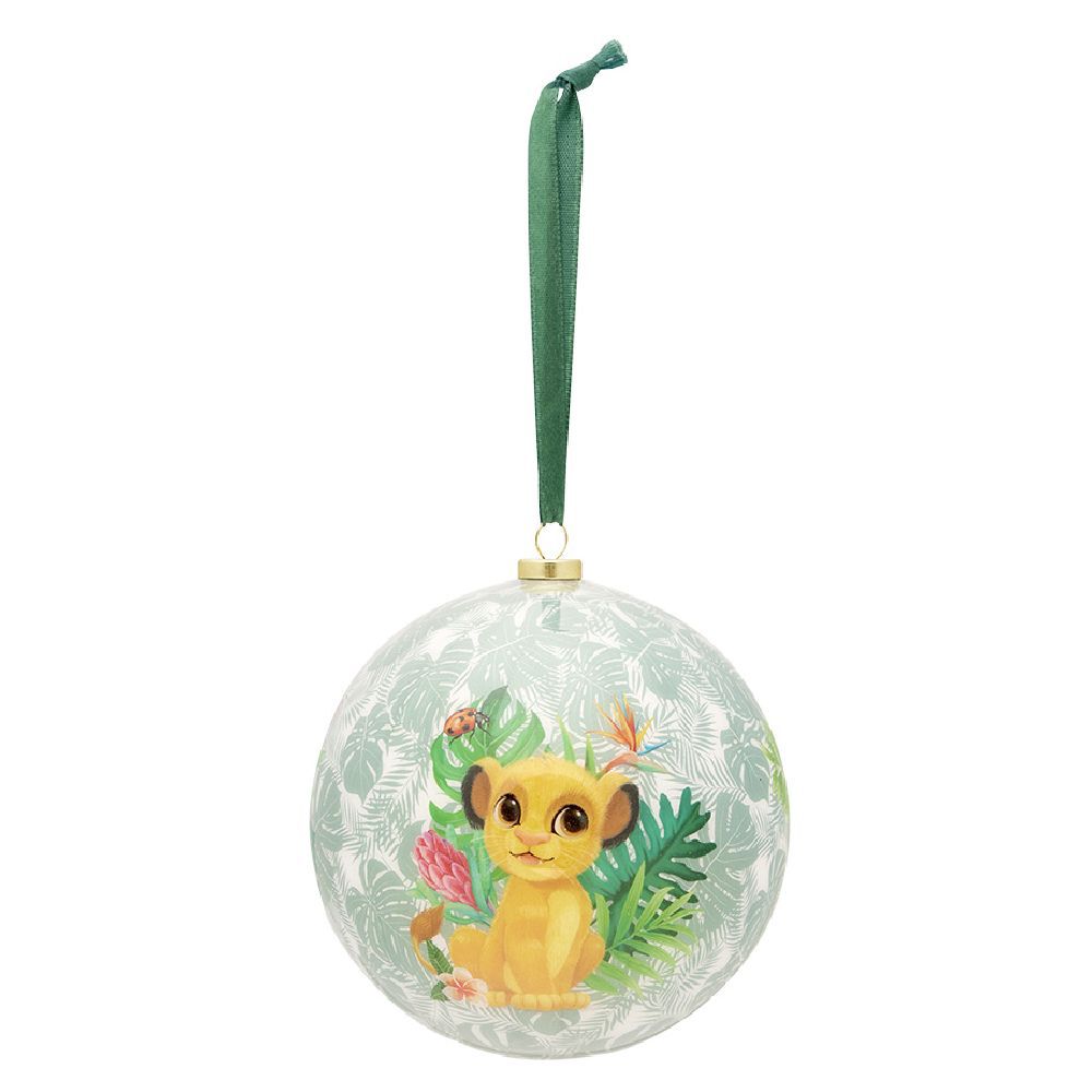 Boule de No&euml;l en verre Disney Le Roi Lion Ø9,5cm (3 modèles)