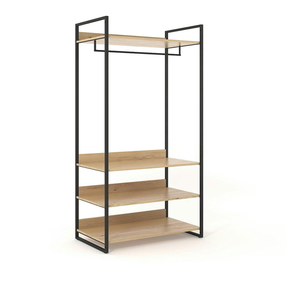 Module armoire large 3 étagères 1 penderie HIBA