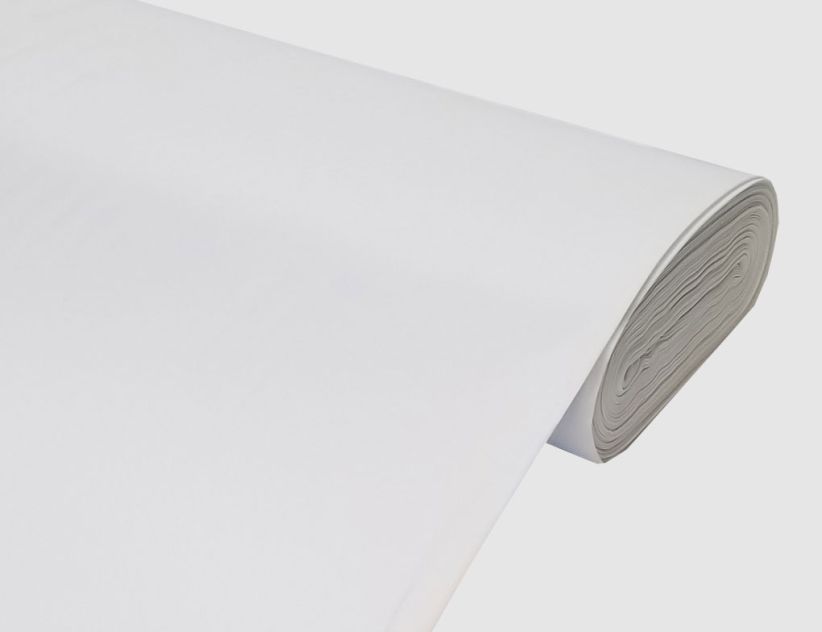 Dekostoff Satin Weiß