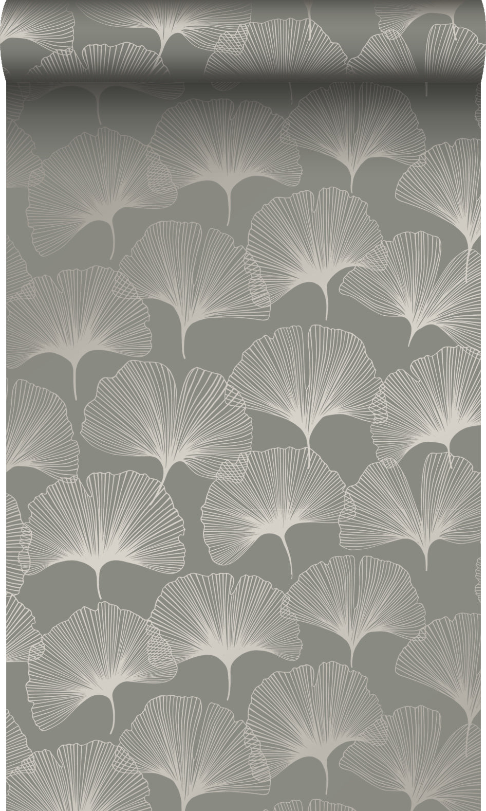 Origin Wallcoverings behang ginkgo bladeren warm grijs - 53 cm x 10.05 m - 347731